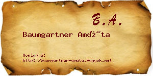 Baumgartner Amáta névjegykártya